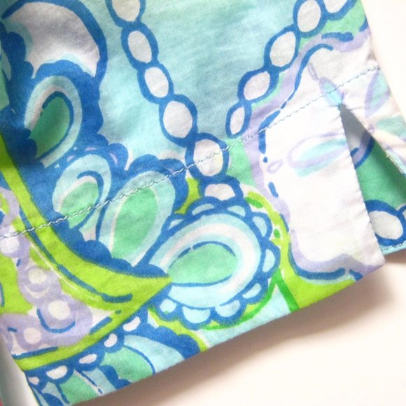 LILLY PULITZER "Amelia Island" Cotton Tunic Top - Picture 9 of 10